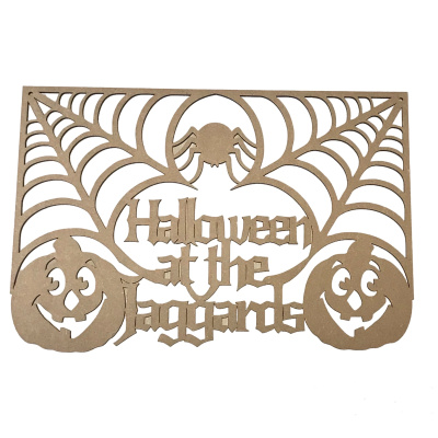 Halloween At The Surname MDF Spider Web Plaque