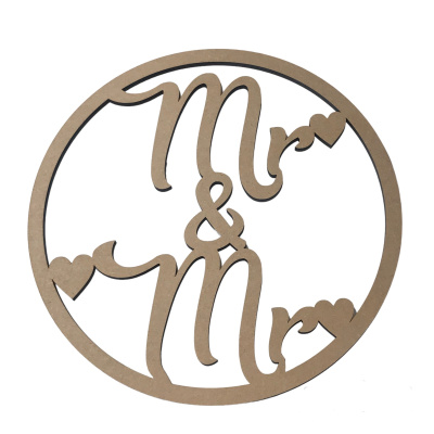 Mr & Mr MDF Hoop Ring