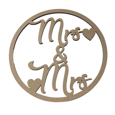 Mrs & Mrs MDF Hoop Ring