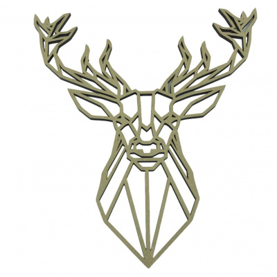 4mm MDF Geometric Stag Craft Shape