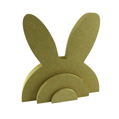 Stacking Rainbow Bunny Rabbit Straight Ears Freestanding Craft Shape