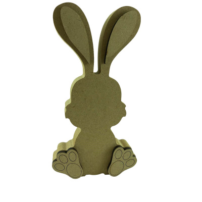 Rabbit Bunny Cute 18mm MDF with 4mm Paws and Ears