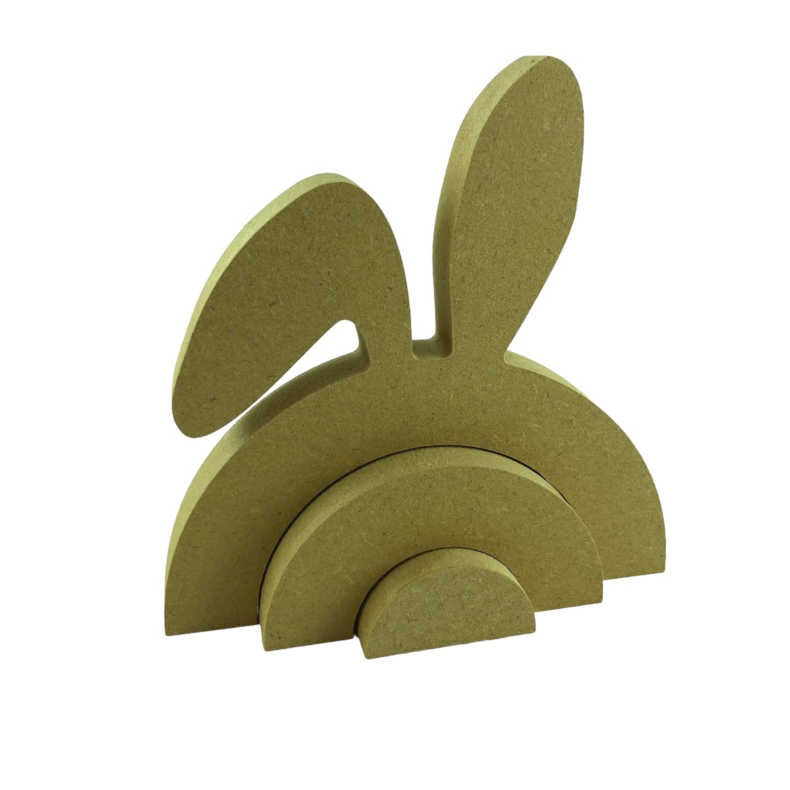 Stacking Rainbow Bunny Rabbit Bent Ear Freestanding Craft Shape