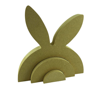 Stacking Rainbow Bunny Rabbit Flopped Ears Freestanding Craft Shape
